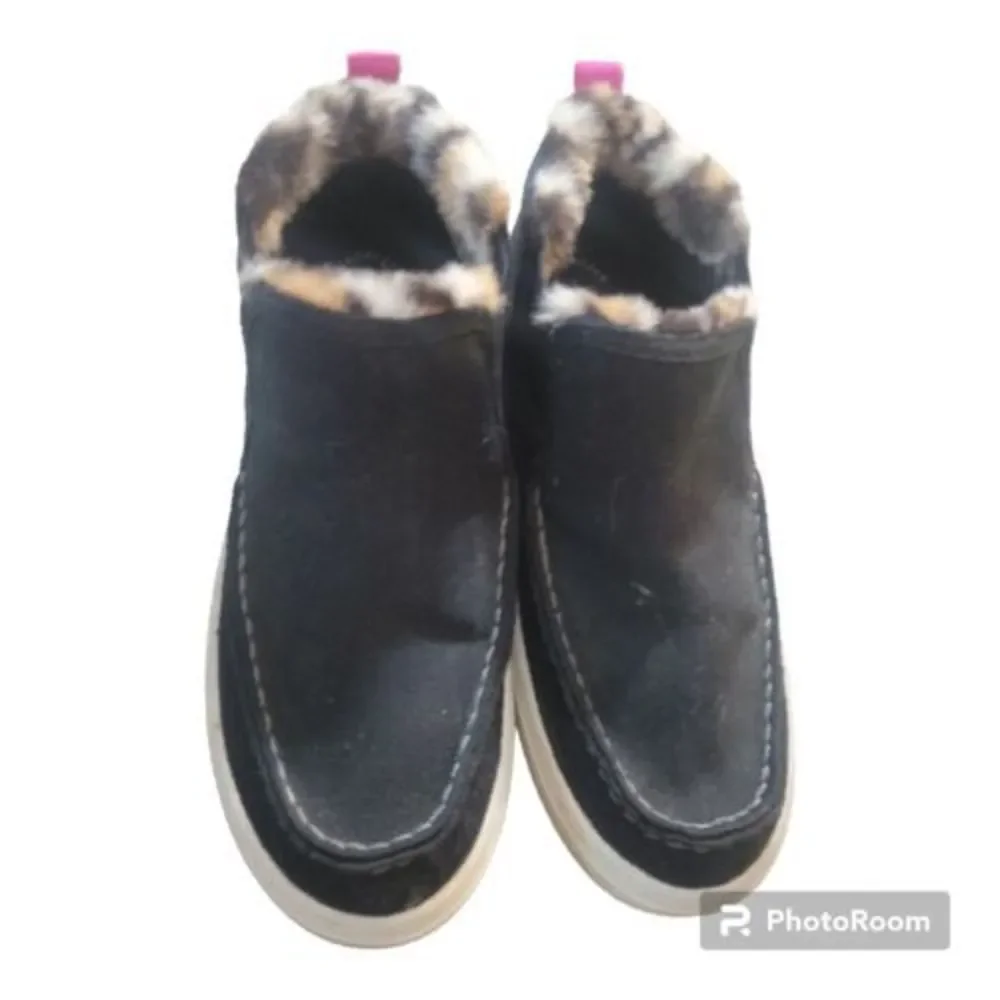 NWOB girls Sperry Salty‎ Cozy MID Ankle Boot, Black Size 3M